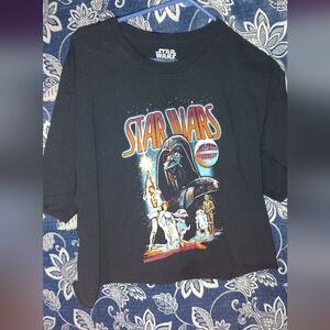 Star Wars Black Tee with Colorful Print